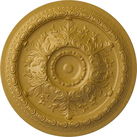 Ekena Millwork Oslo Ceiling Medallion (Fits Canopies up to 7 5/8"), 38 3/8"OD x 2 7/8"P, Iridescent Gold CM38OSIGS